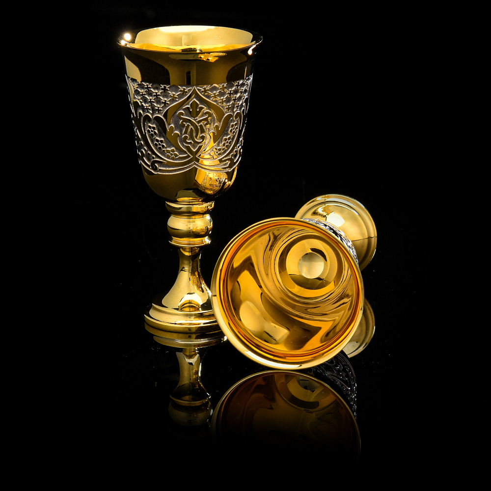 Питейный набор на 3 персоны «Вишневый цвет». Златоуст - интернет магазин Русь Велика я фото 1