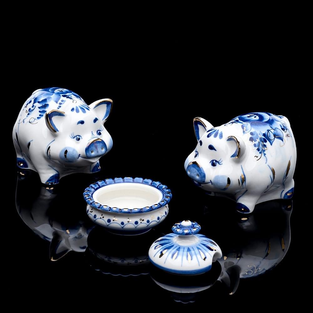 Набор для специй «Поросята» Гжель - интернет магазин Русь Велика я фото 2