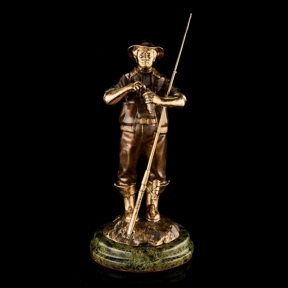 Бронзовая статуэтка «Рыбак со спинингом» - интернет магазин Русь Велика я фото 3