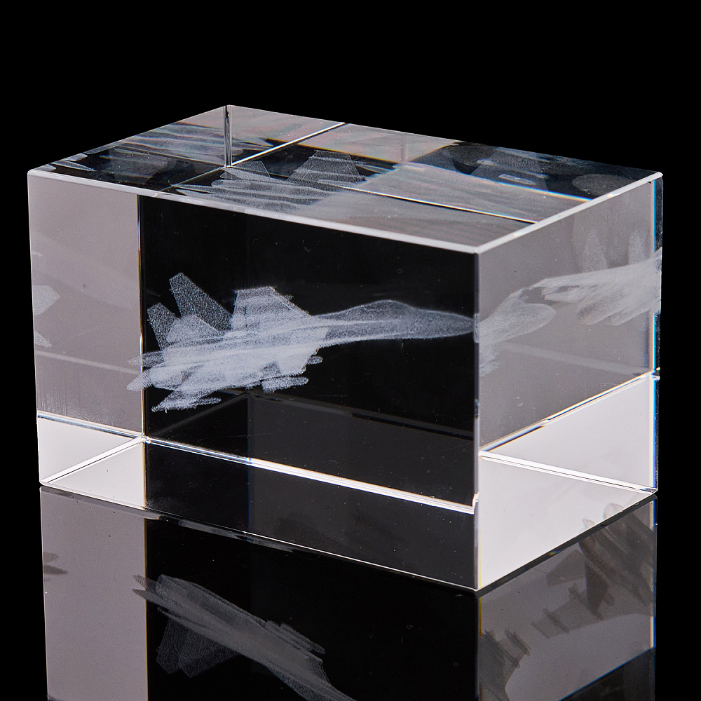 Лазерная графика. Куб «Самолет-истребитель» - интернет магазин Русь Велика я фото 1