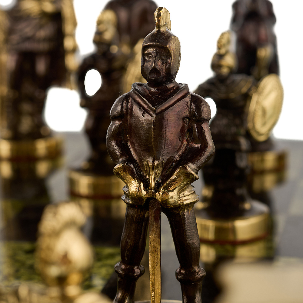 Шахматы из камня и бронзы «Римские» 40х40 см - интернет магазин Русь Велика я фото 6