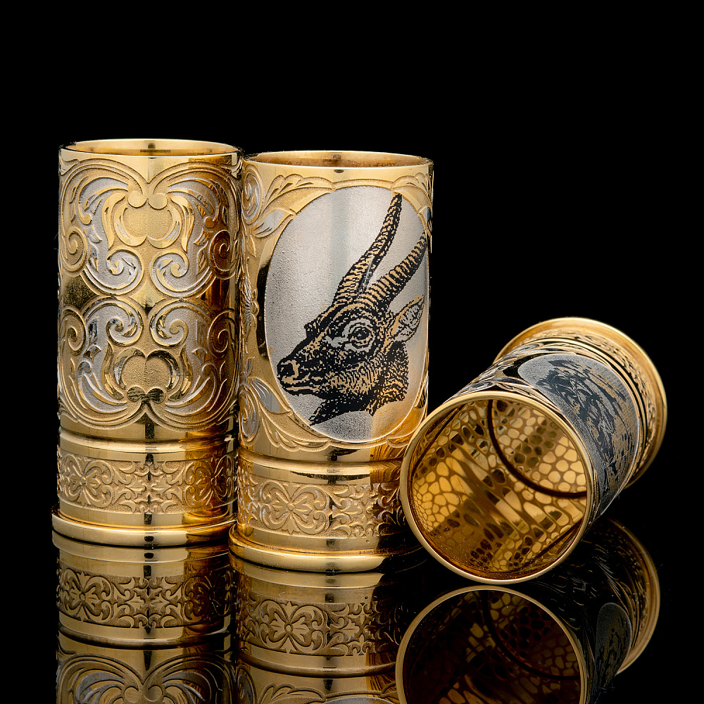 Набор стопок «Охота». Златоуст - интернет магазин Русь Велика я фото 1