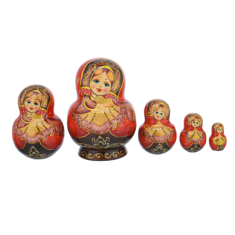 Матрешка «Шаль» 5 мест - интернет магазин Русь Велика я фото 2