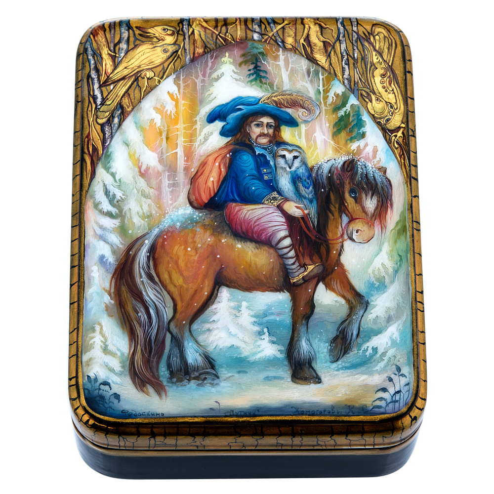 Шкатулка с художественной росписью «Путник» - интернет магазин Русь Велика я 