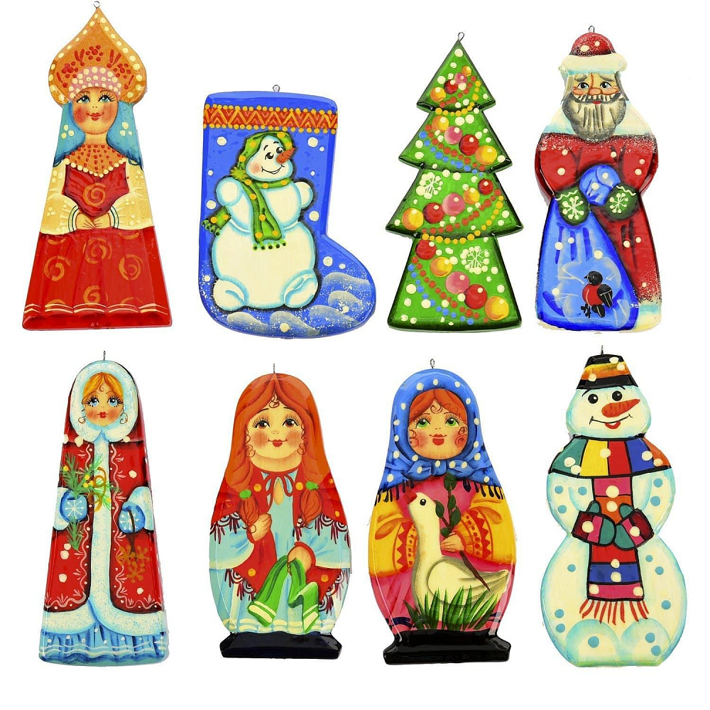 Натуральное дерево фигурка плоская подвесная в ассортименте - интернет магазин Русь Велика я 