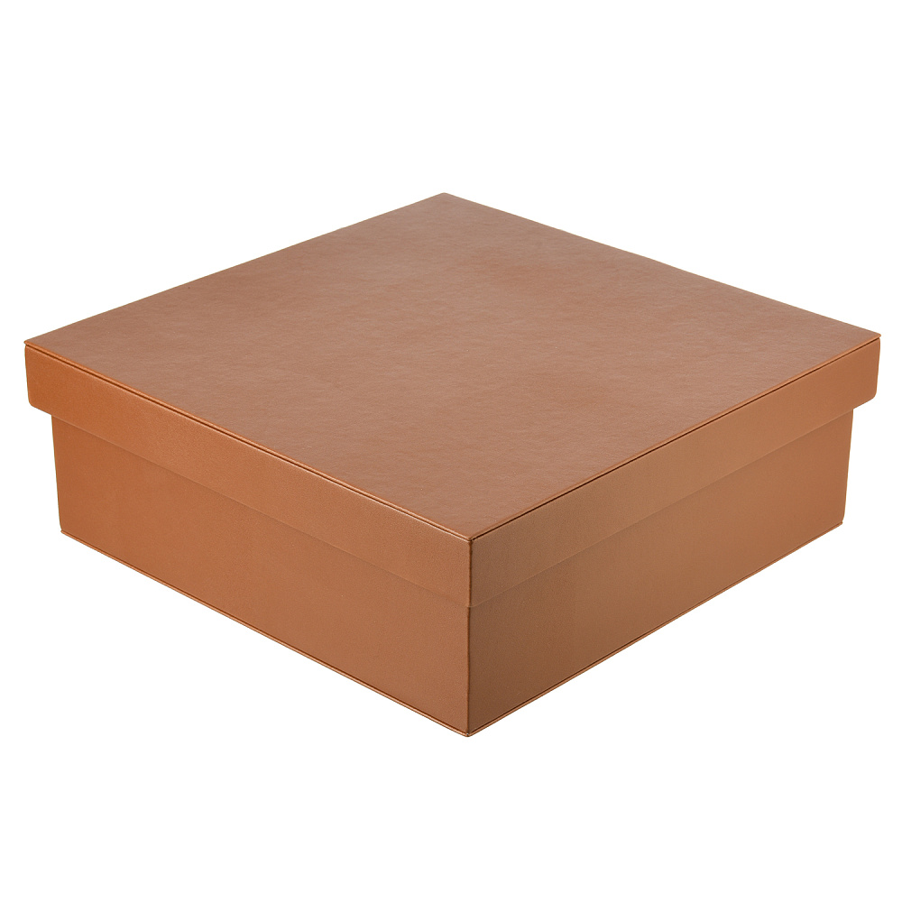 Подарочная упаковка из экокожи молочный шоколад 30х30х10 см - интернет магазин Русь Велика я 