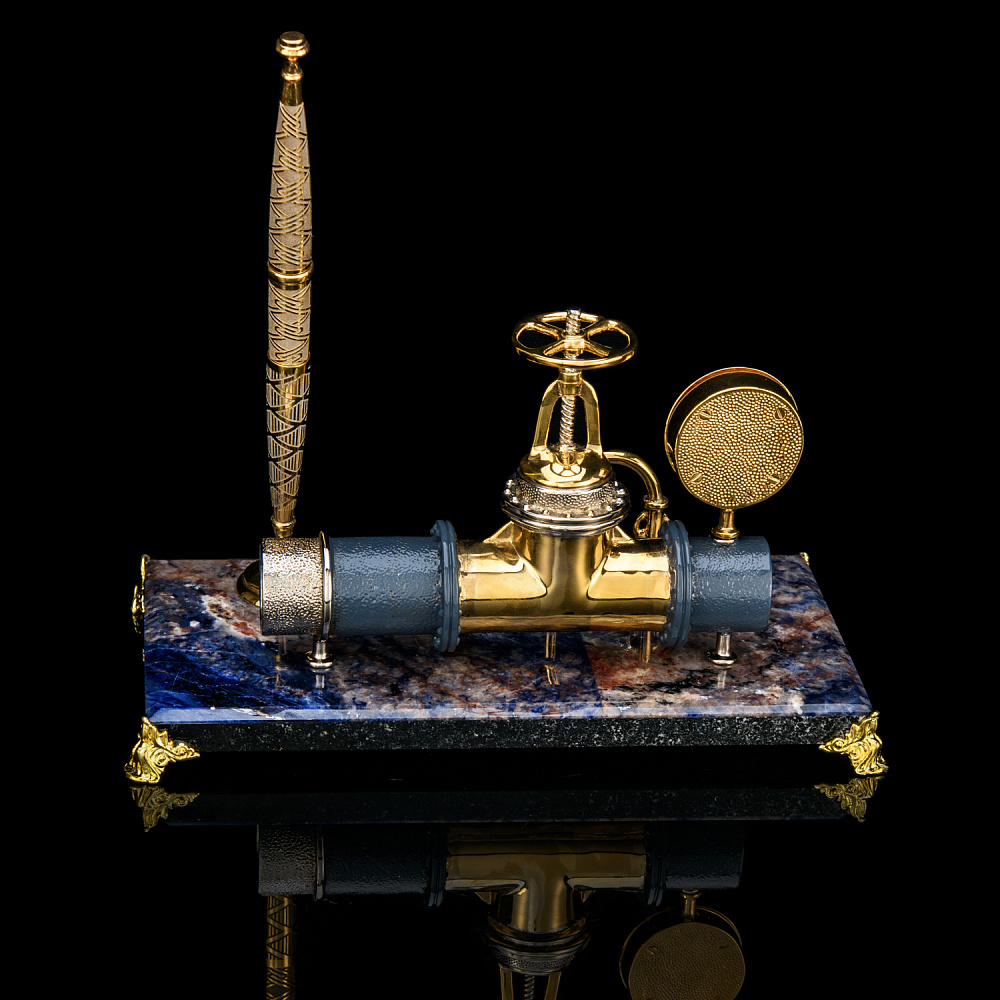 Настольный письменный набор «Нефтяная труба». Златоуст - интернет магазин Русь Велика я фото 3