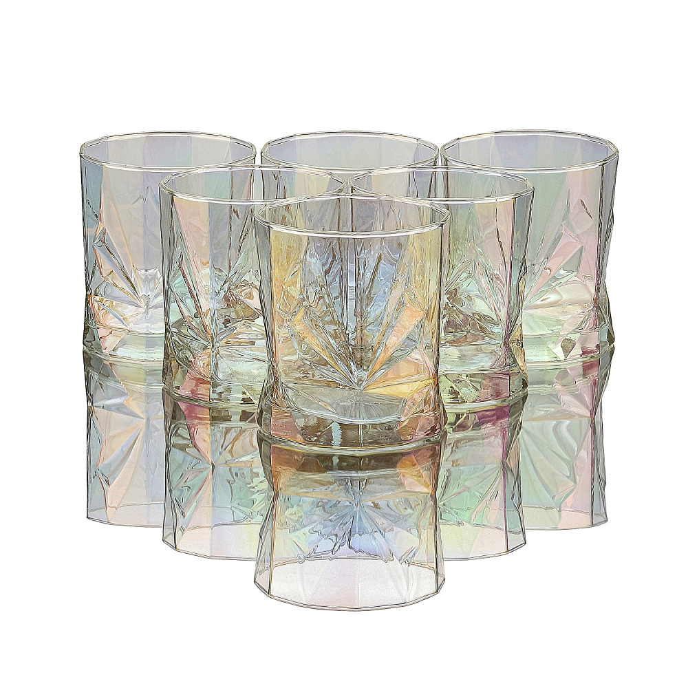 Набор стаканов для виски 340 мл «Лиловая дымка. Алмазная грань». 6 предметов - интернет магазин Русь Велика я 