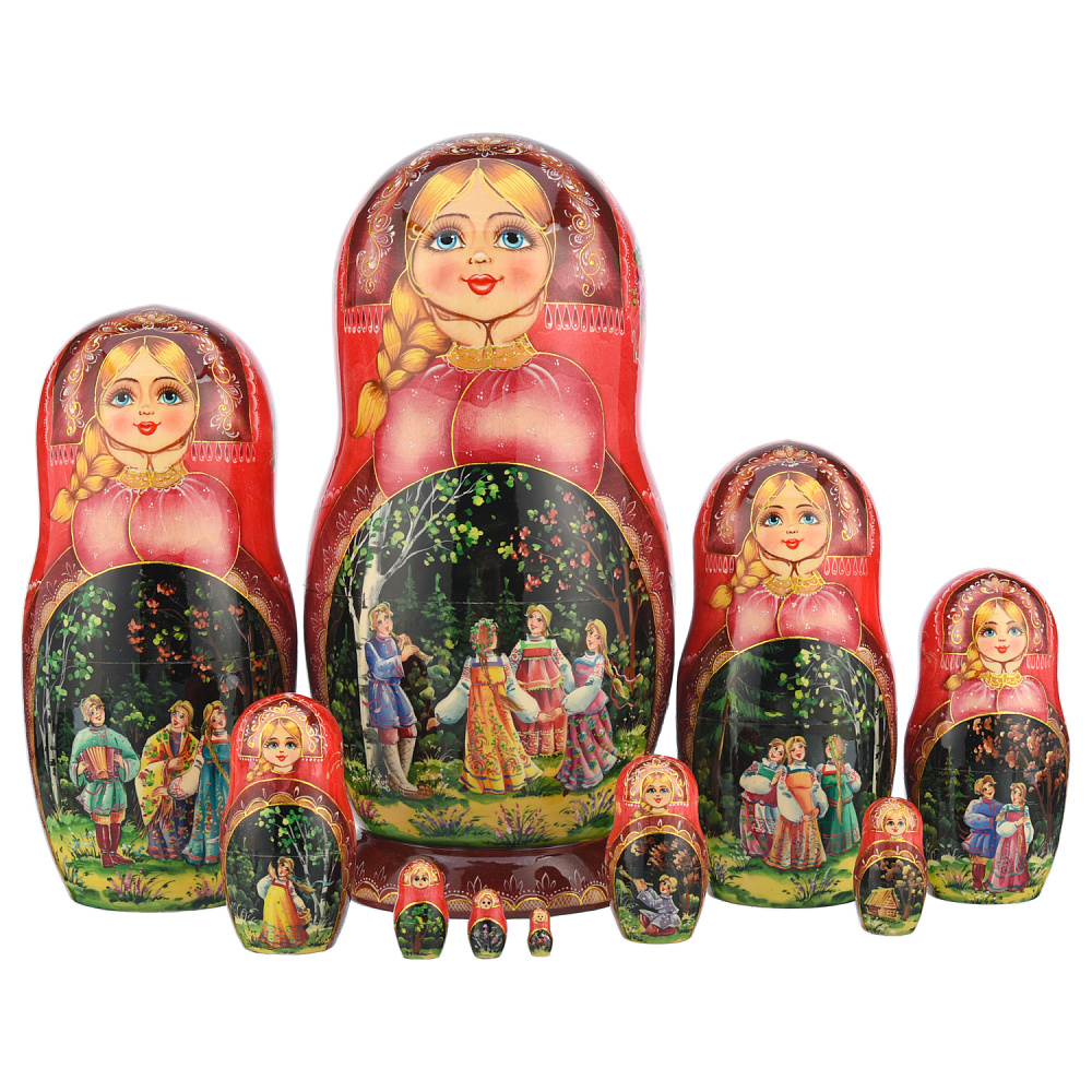 Матрешка «Гуляние. Лето» 10 мест - интернет магазин Русь Велика я 