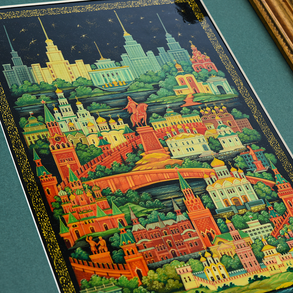 Панно с художественной росписью «Москва» 43х34 см - интернет магазин Русь Велика я фото 1