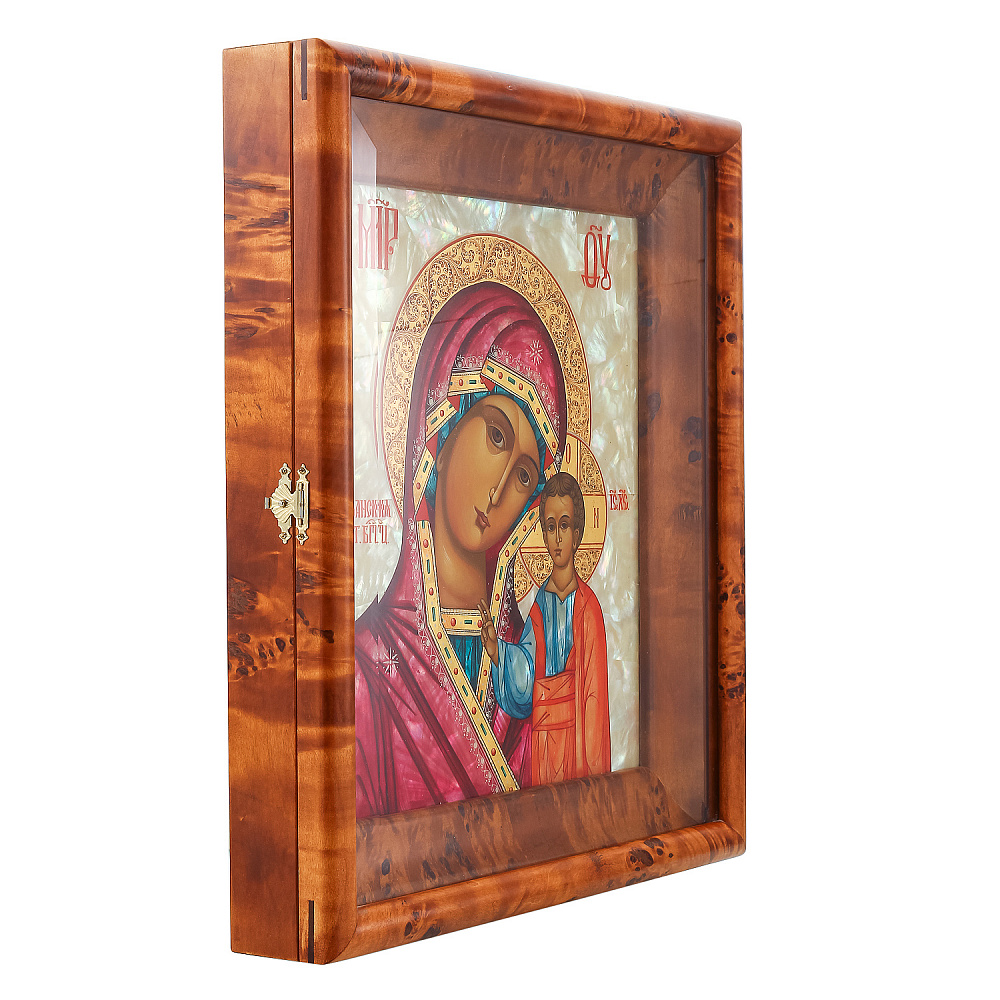 Икона на перламутре «Божья Матерь Казанская» 34 х 38 см - интернет магазин Русь Велика я фото 2