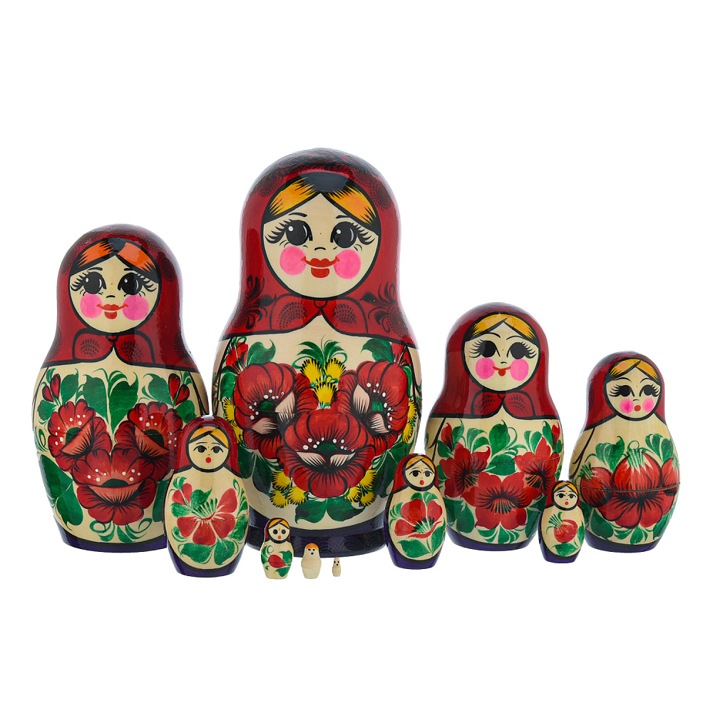 Матрешка семеновская «Россиянка» 10 мест - интернет магазин Русь Велика я фото 2