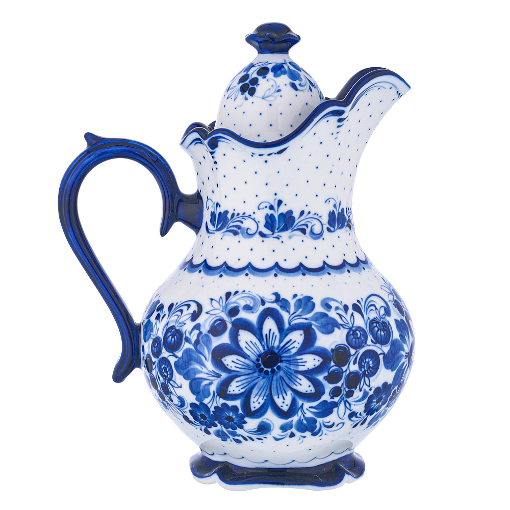 Молочник с росписью. Гжель - интернет магазин Русь Велика я фото 2