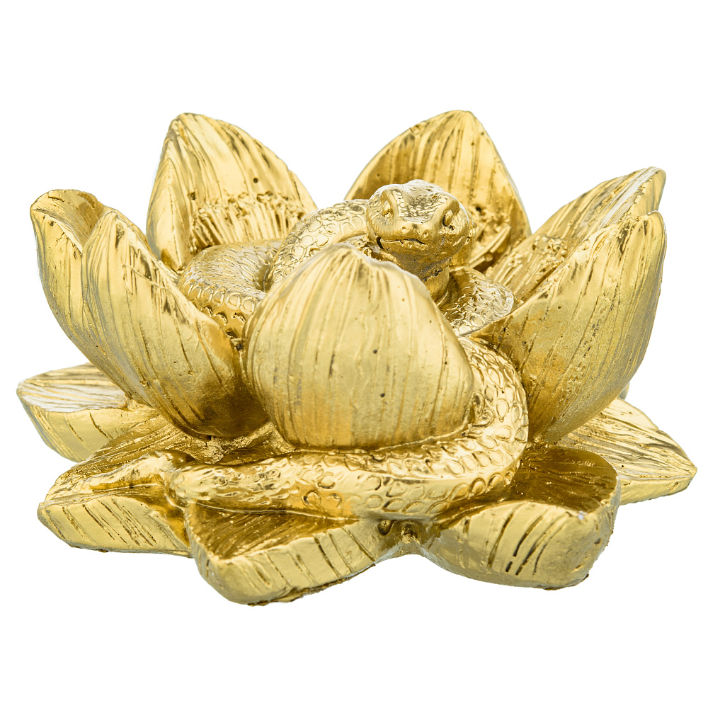 Змея Символ года 2025. Статуэтка «Змея в лотосе» - интернет магазин Русь Велика я фото 3