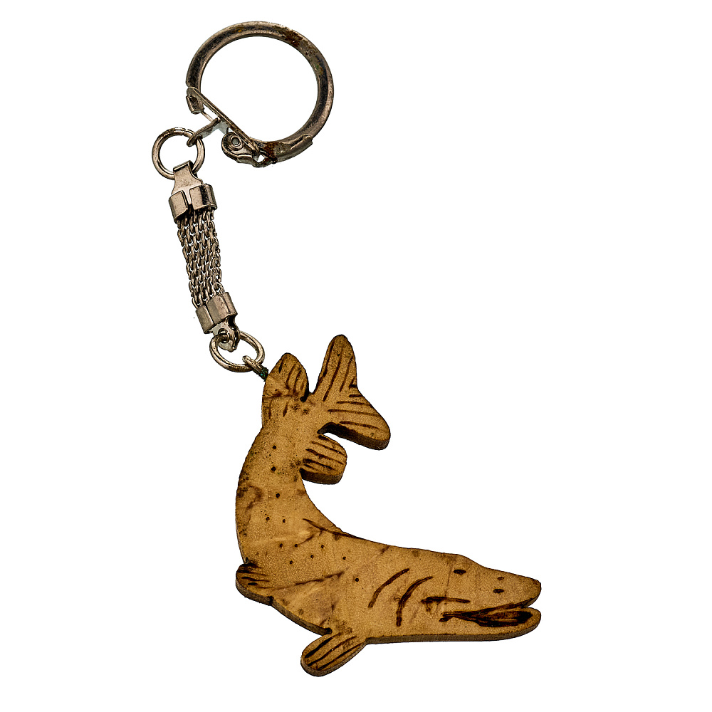 Брелок из карельской березы «Щука» - интернет магазин Русь Велика я 