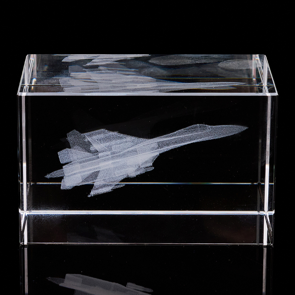 Лазерная графика. Куб «Самолет-истребитель» - интернет магазин Русь Велика я 