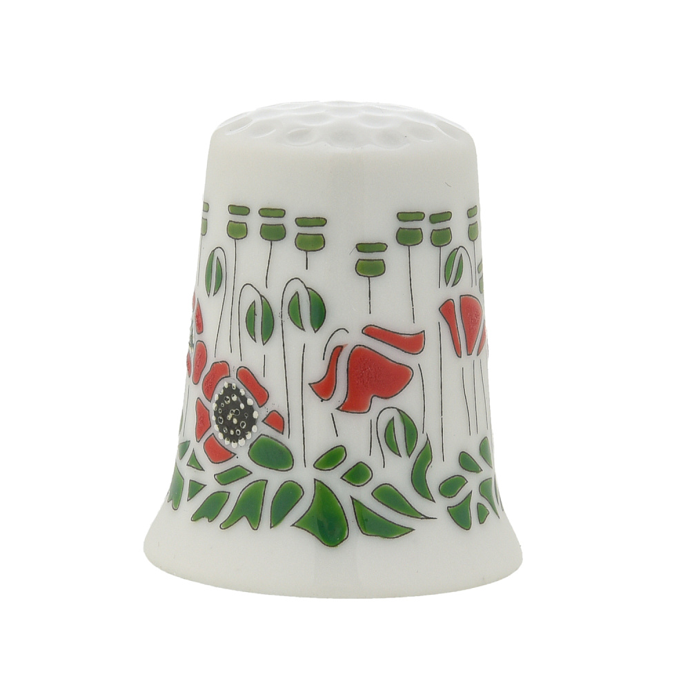 Наперсток фарфоровый «Маки» - интернет магазин Русь Велика я фото 1