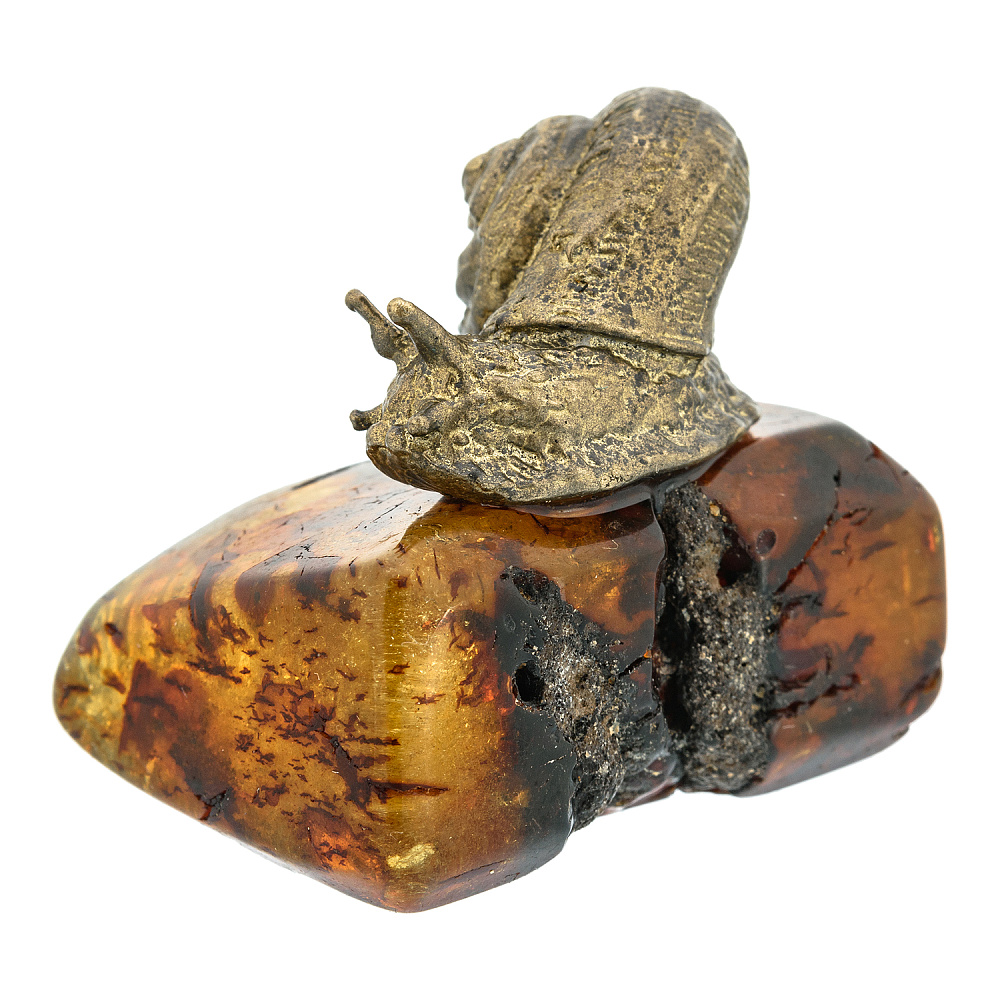 Статуэтка с янтарем «Улитка» - интернет магазин Русь Велика я фото 3