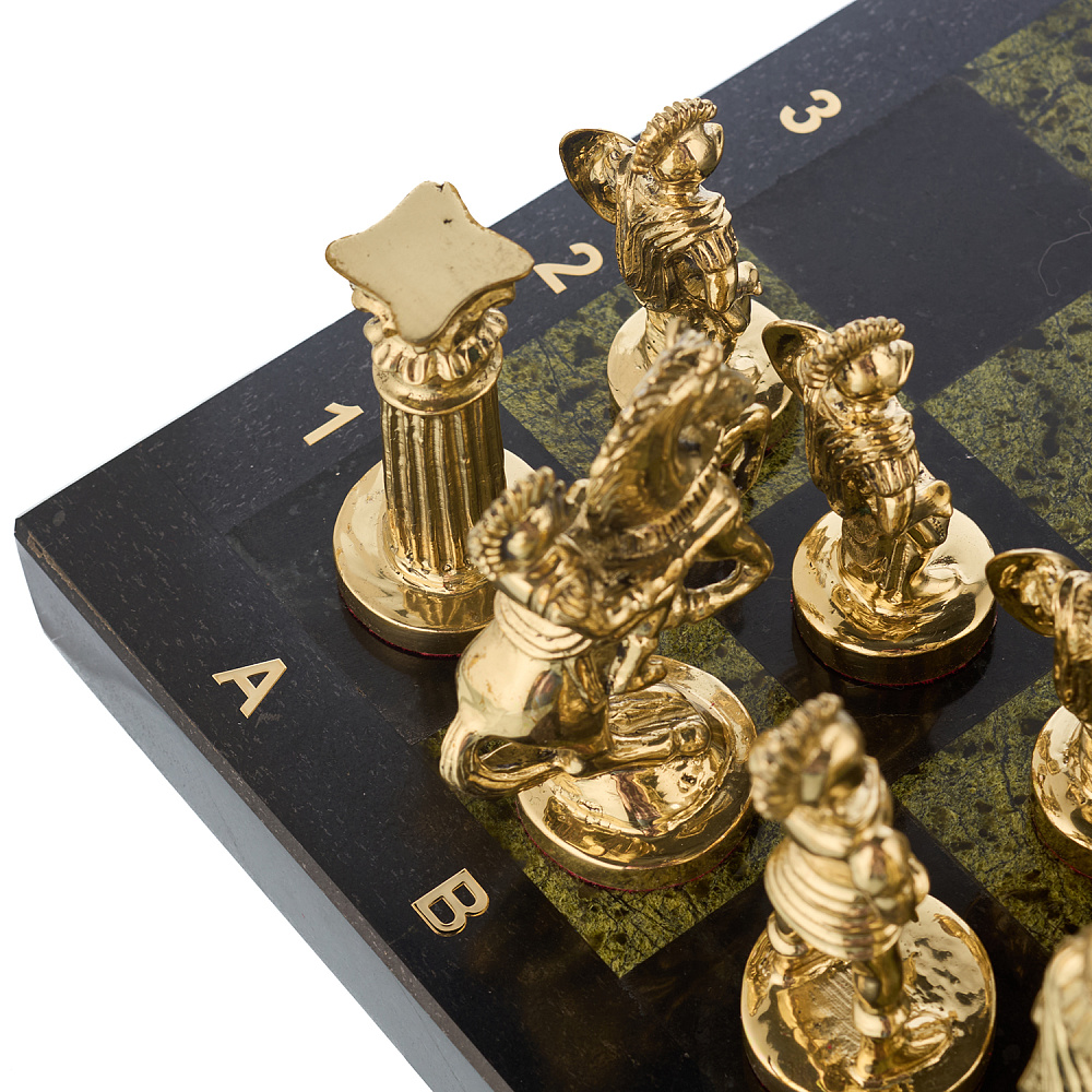Шахматы из камня и бронзы «Римские» 40х40 см - интернет магазин Русь Велика я фото 4