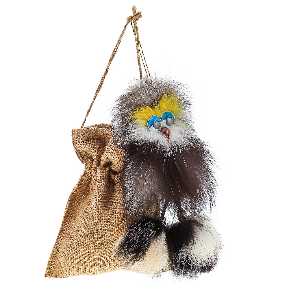 Игрушка-оберег из натурального меха «Домовенок Кузя» - интернет магазин Русь Велика я 