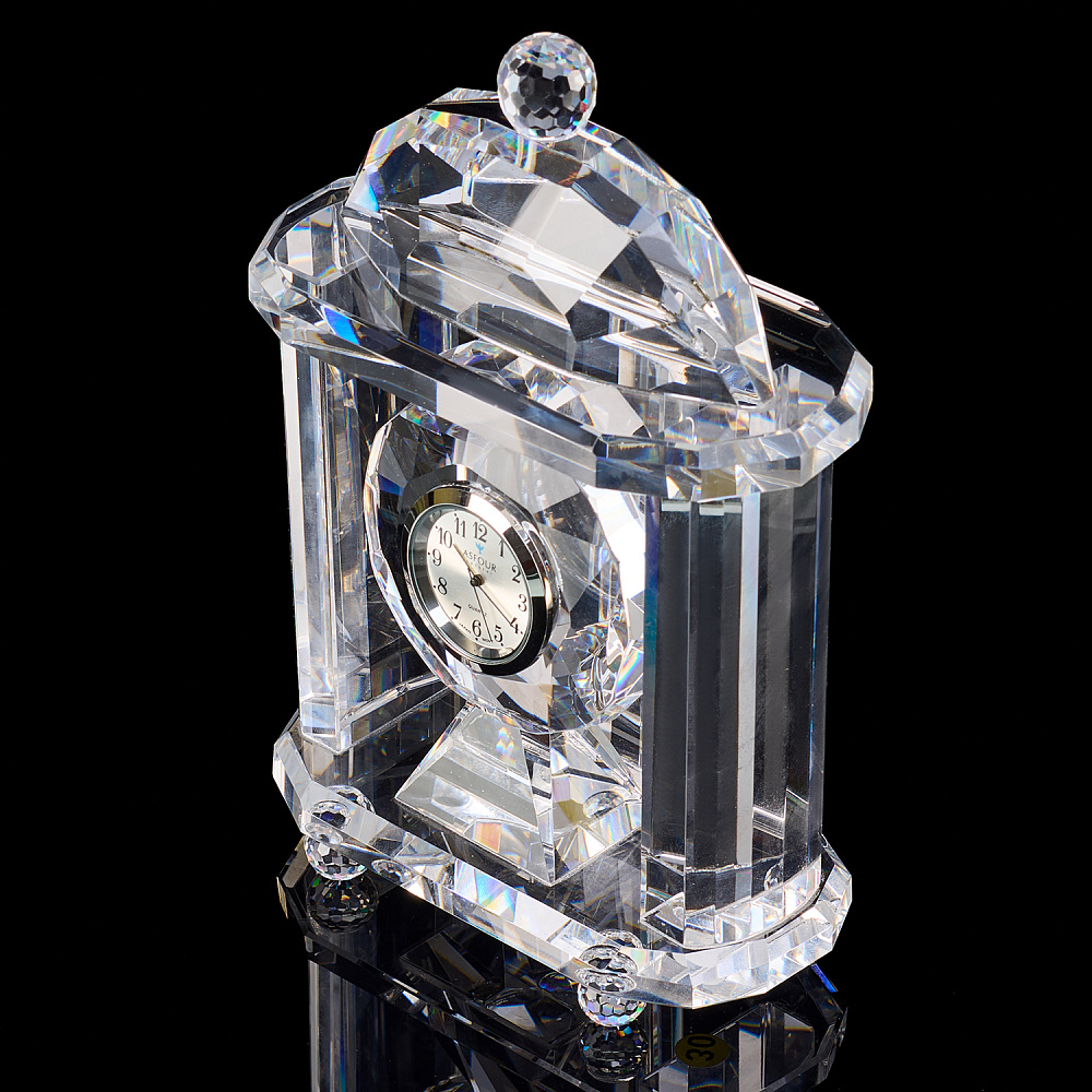 Часы настольные из хрусталя «Беседка» Asfour Crystal - интернет магазин Русь Велика я фото 4