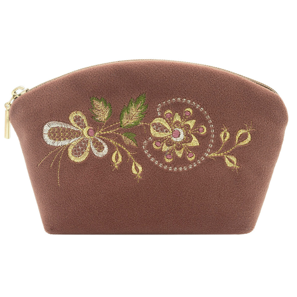 Косметичка «Заря». Темно-розовая с вышивкой - интернет магазин Русь Велика я фото 1