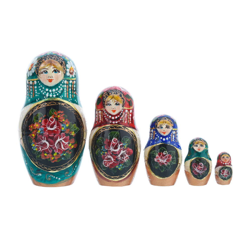 Матрешка «Цветы» 10 мест - интернет магазин Русь Велика я фото 2