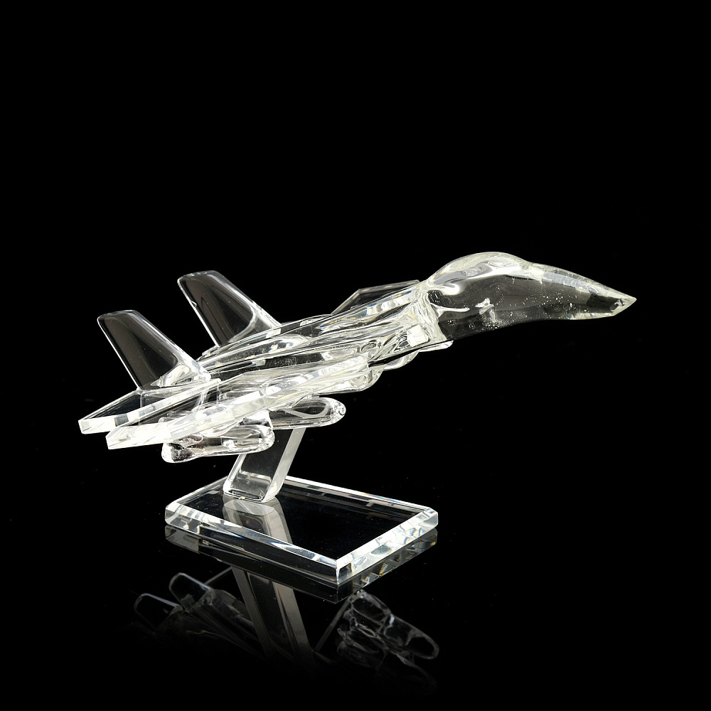 Стеклянная статуэтка «Истребитель» - интернет магазин Русь Велика я фото 1