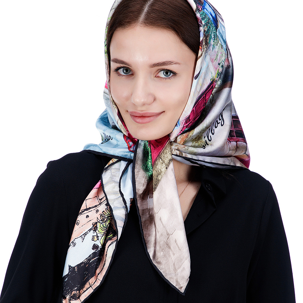 Платок шелковый 89х89 см - интернет магазин Русь Велика я фото 4