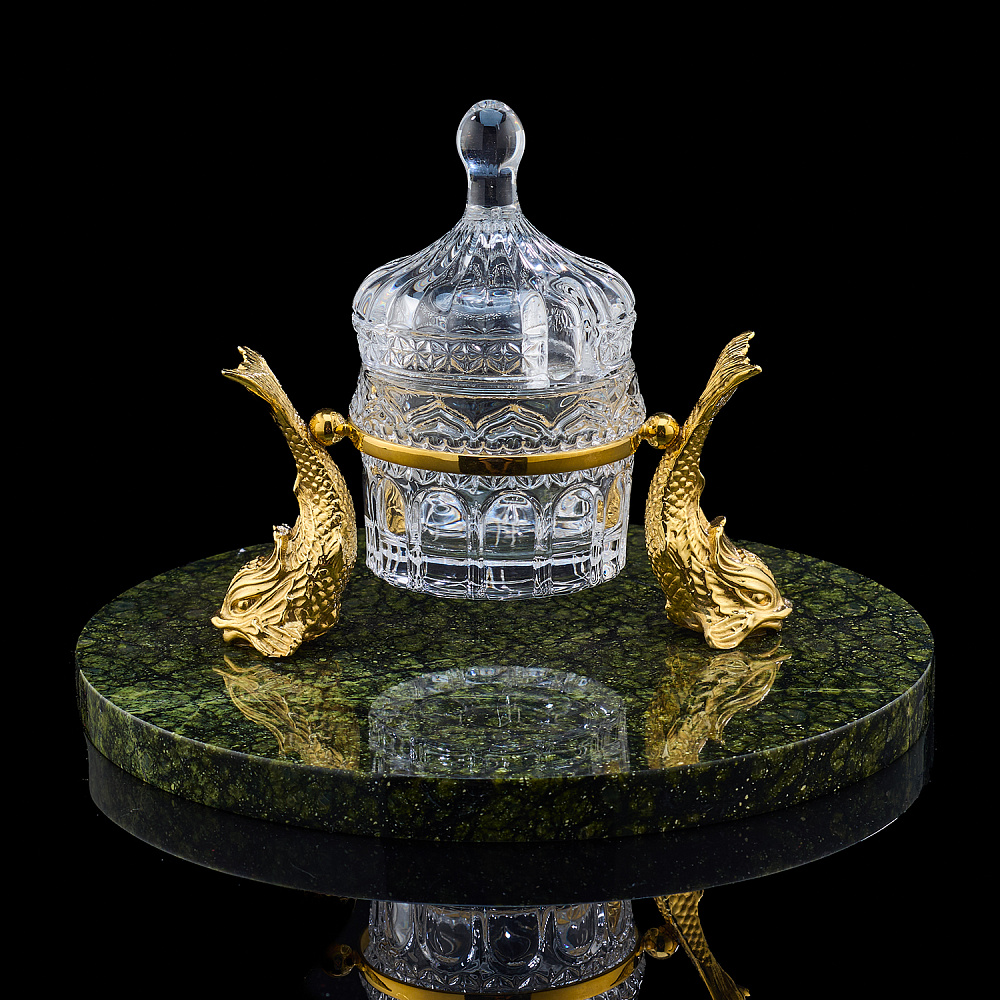 Икорница с рюмками «Рыба-кит». Златоуст - интернет магазин Русь Велика я фото 1