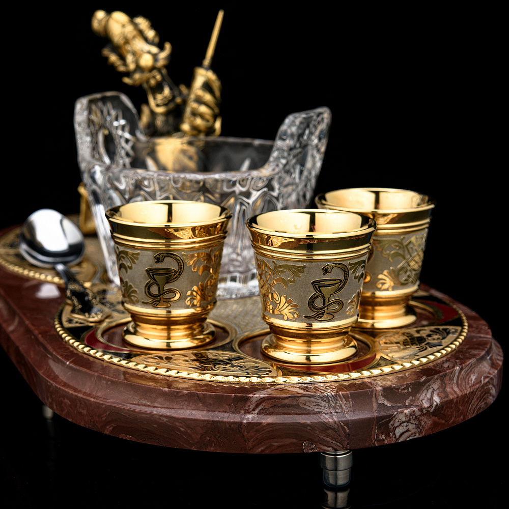 Икорница со стопками «Доктор». Златоуст - интернет магазин Русь Велика я фото 5