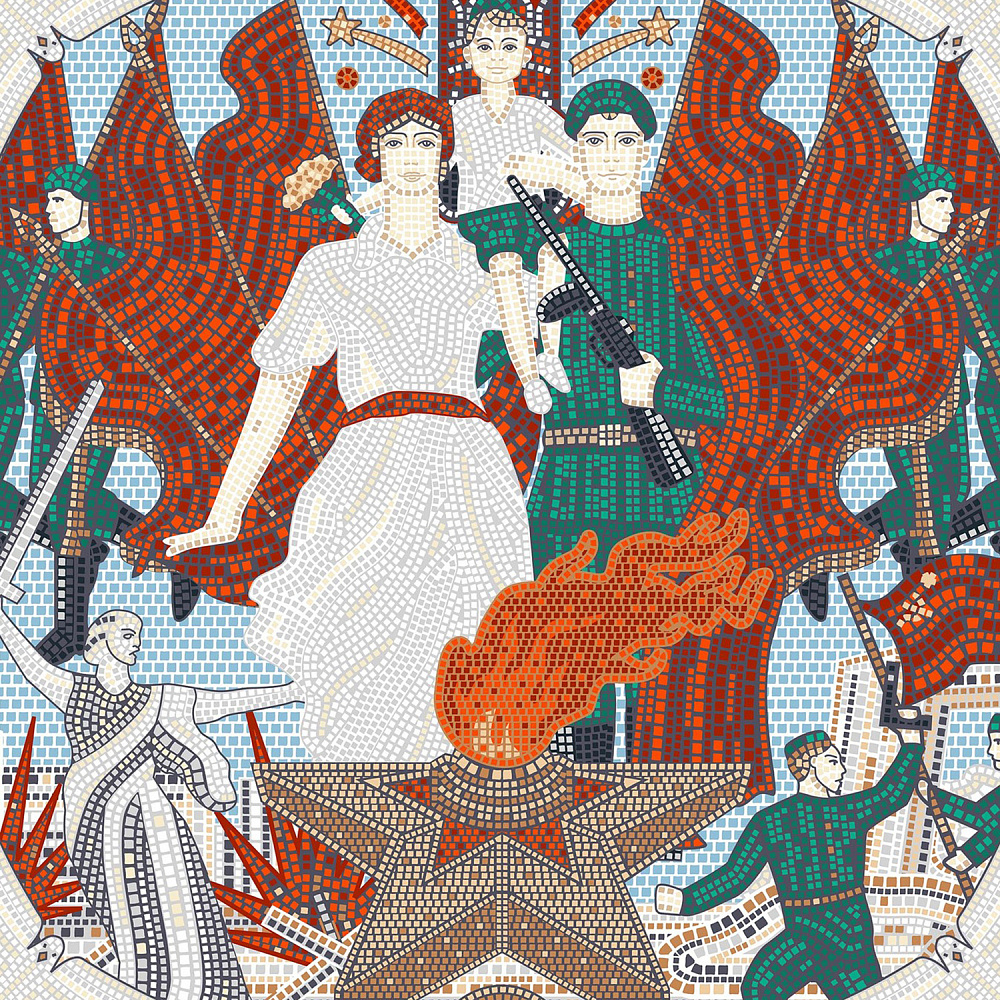 Платок шелковый «80 лет Великой Победы» 90х90 см - интернет магазин Русь Велика я фото 1