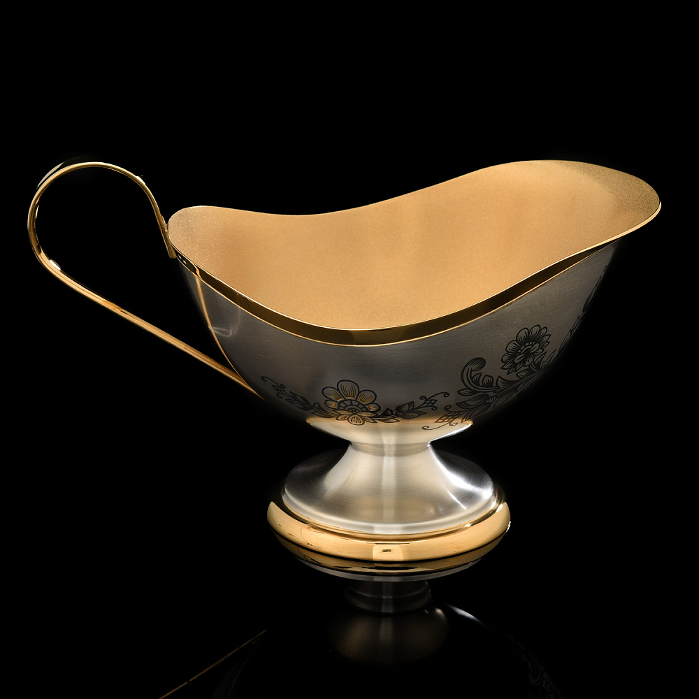 Соусник «Астра» из серебра 925*. Вес 207,47 г - интернет магазин Русь Велика я 