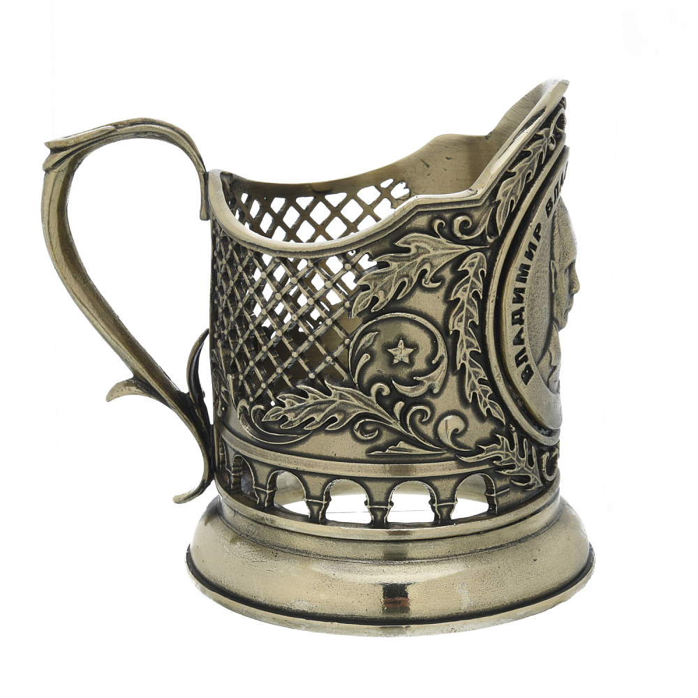 Подстаканник бронзовый «Великой стране - великое будущее» - интернет магазин Русь Велика я фото 2