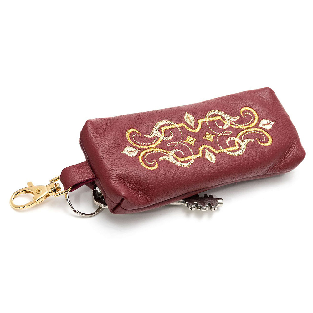 Ключница «Орнамент». Бордовая с вышивкой - интернет магазин Русь Велика я фото 1