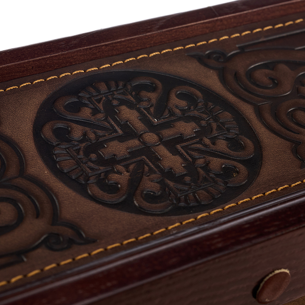 Панно «Крест кабинетный. Николай Чудотворец» 44х44 см - интернет магазин Русь Велика я фото 3