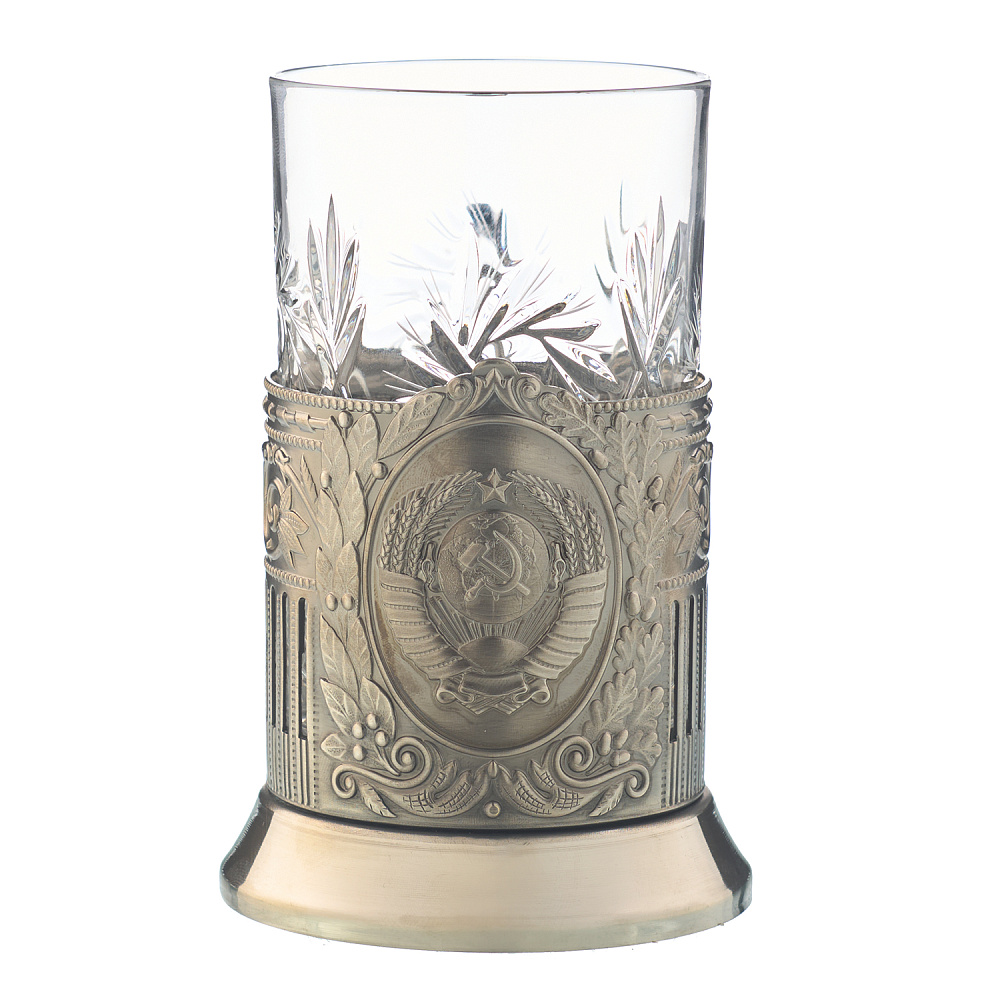 Подстаканник никелированный «Герб СССР» - интернет магазин Русь Велика я 