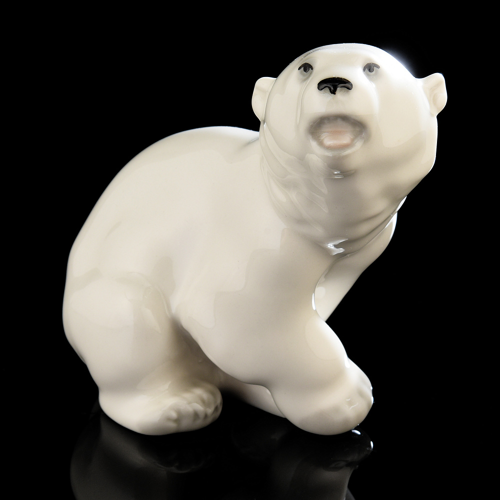 Статуэтка «Медвежонок белый». ИФЗ - интернет магазин Русь Велика я 