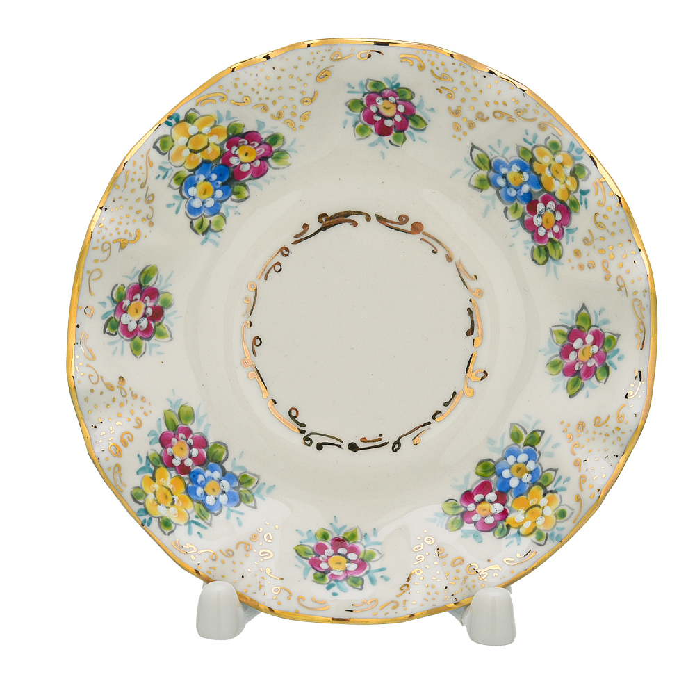 Чайная пара «Снежинка». Гжель в цвете - интернет магазин Русь Велика я фото 2