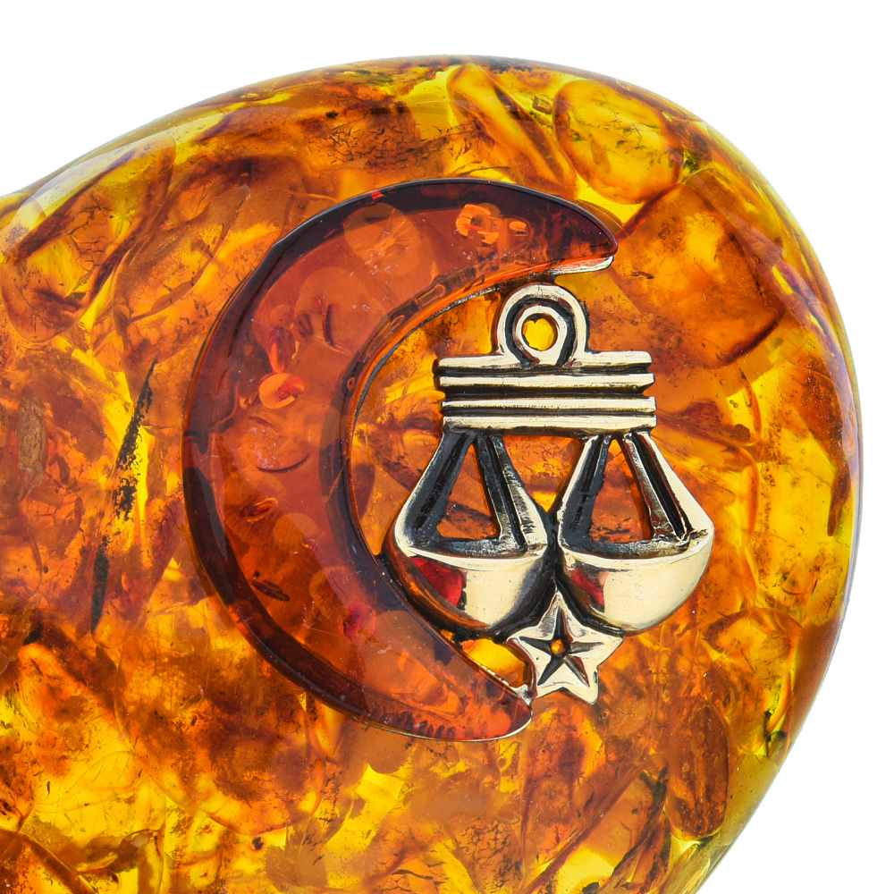 Шкатулка из янтаря «Сердце. Знак зодиака Весы» - интернет магазин Русь Велика я фото 2