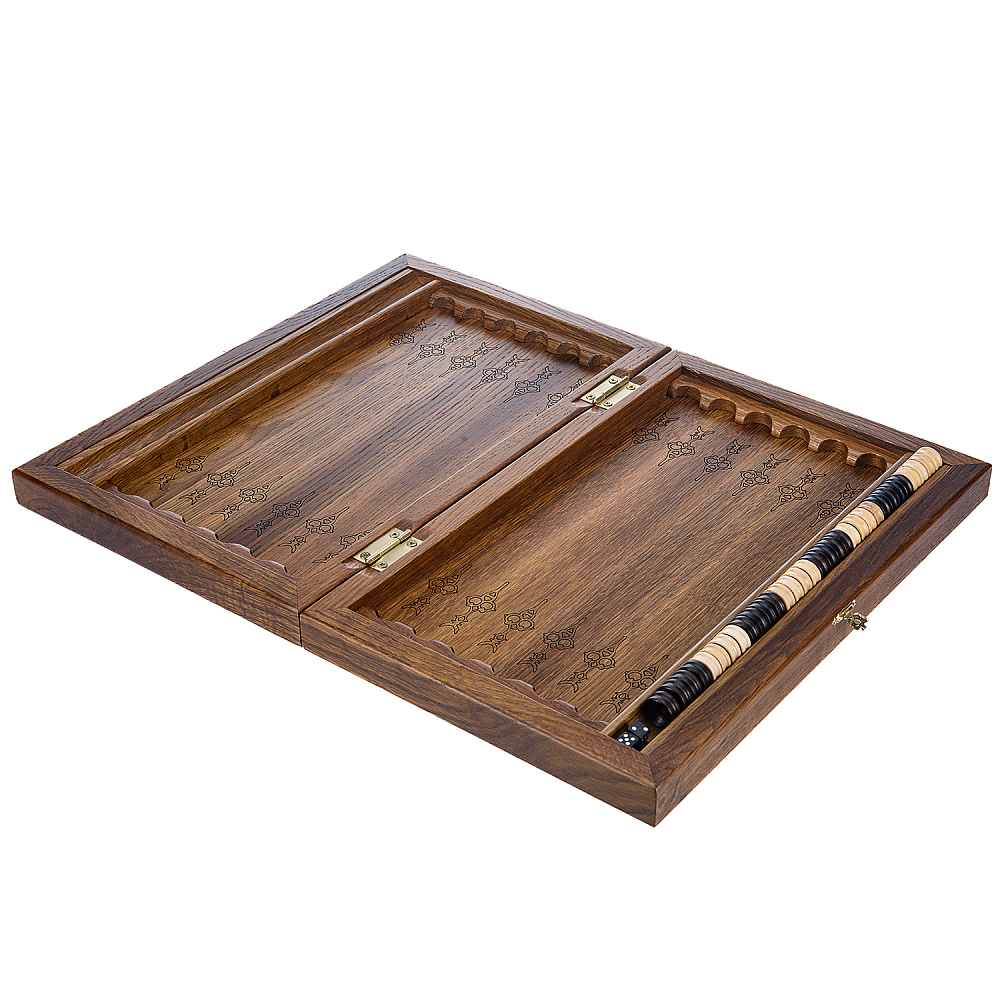 Резные деревянные нарды-шашки «Волк и песиглавец» - интернет магазин Русь Велика я фото 3