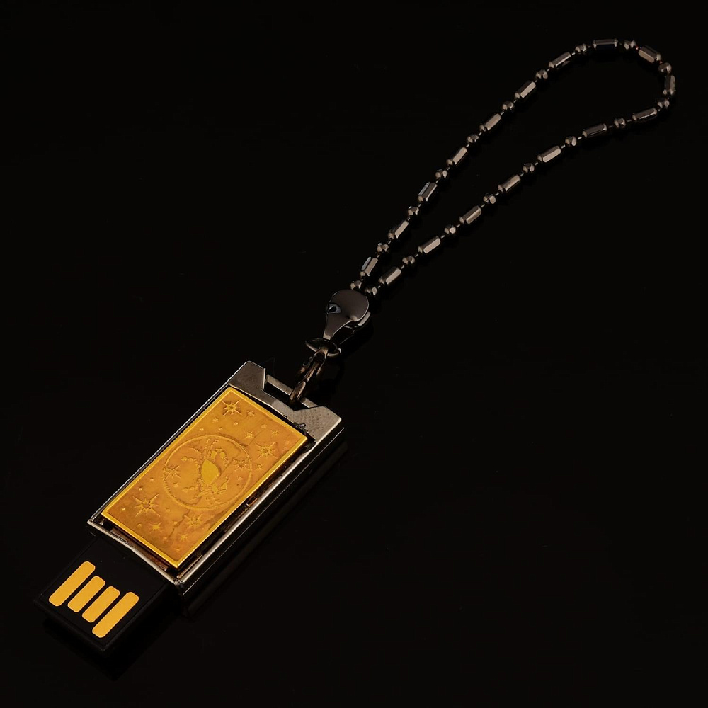 Флешка из латуни с позолотой «Знаки зодиака» 8 Гб. Златоуст - интернет магазин Русь Велика я фото 1