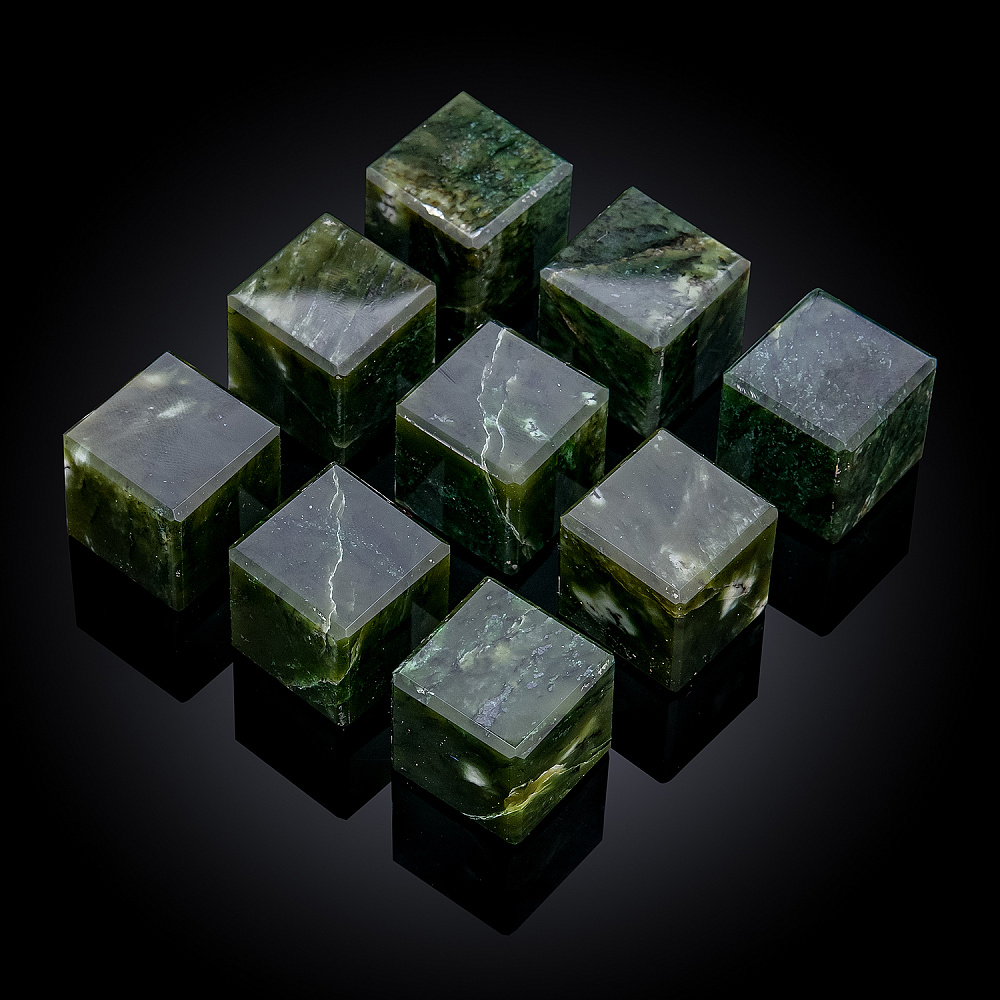 Набор кубиков для виски из нефрита - интернет магазин Русь Велика я фото 1