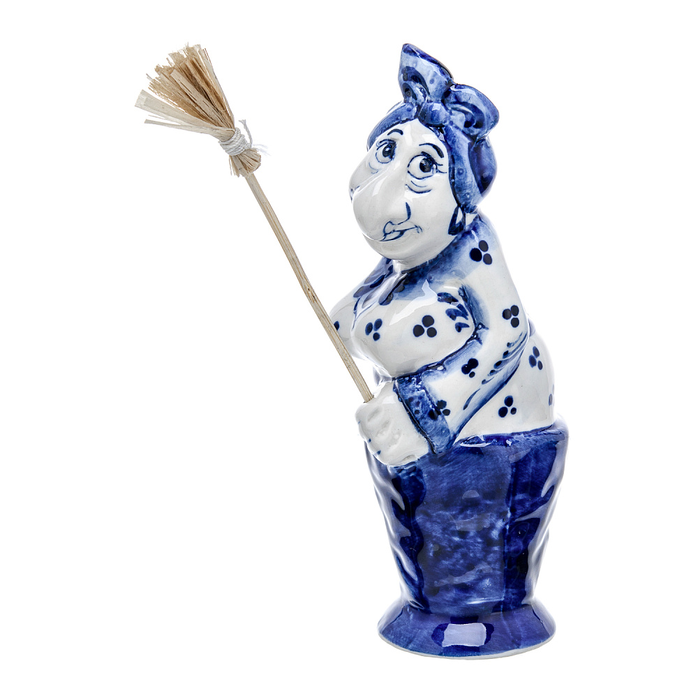 Статуэтка «Баба Яга». Гжель - интернет магазин Русь Велика я 