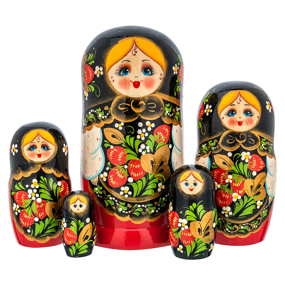 Матрешка «Ягоды» 5 мест - интернет магазин Русь Велика я 