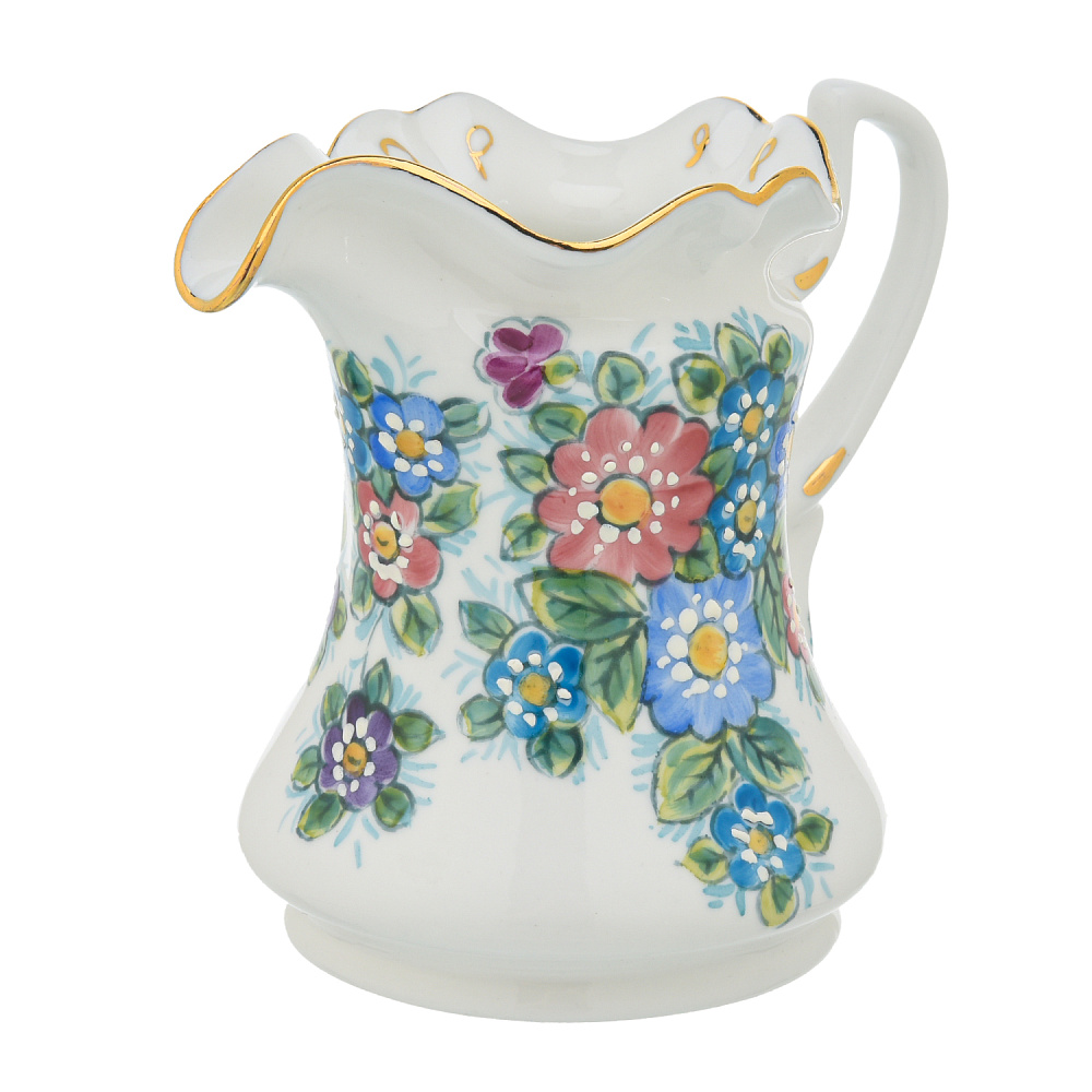 Сливочник «Утро». Гжель в цвете - интернет магазин Русь Велика я фото 1