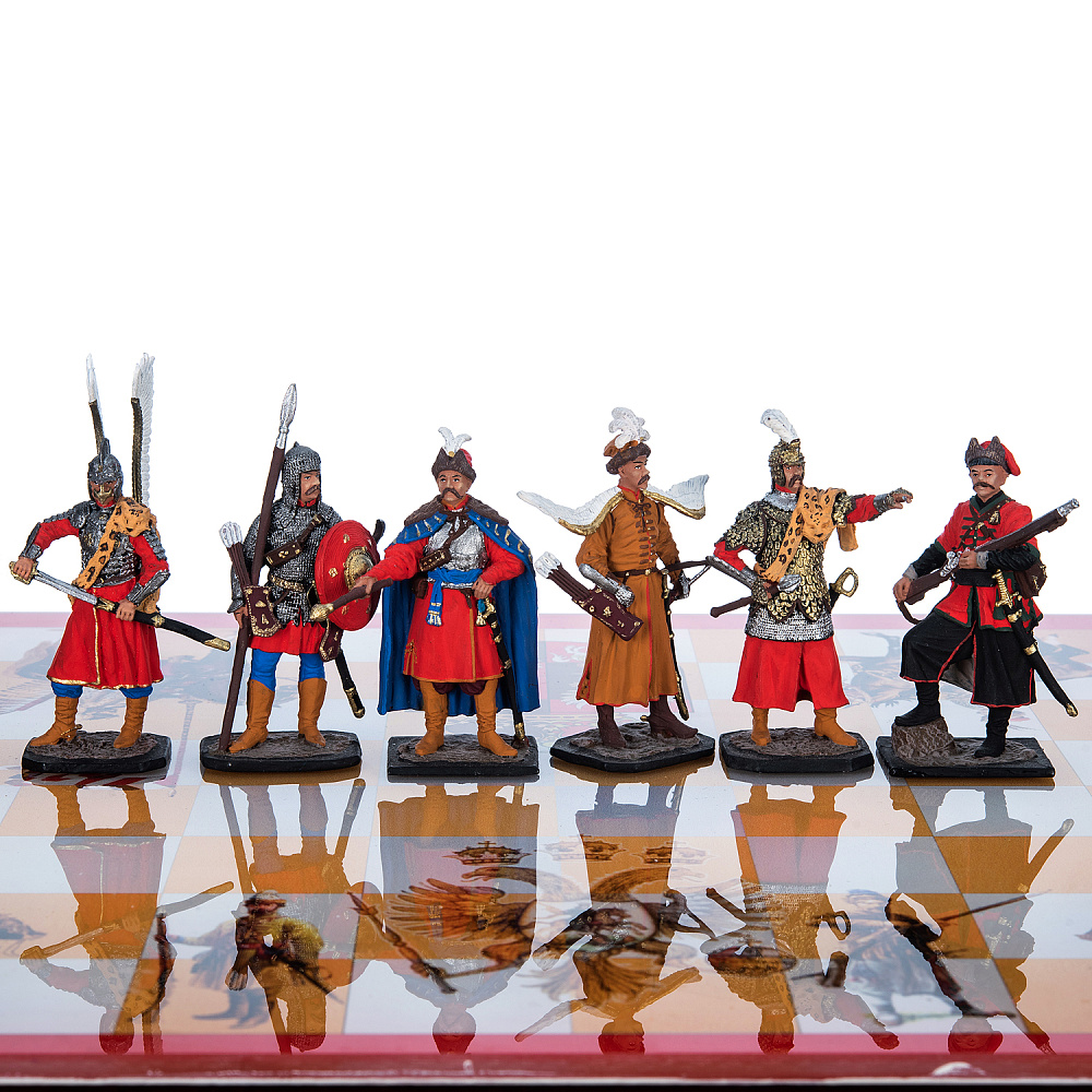 Шахматы с оловянными фигурами «Стрельцы» 32х32 см - интернет магазин Русь Велика я фото 3