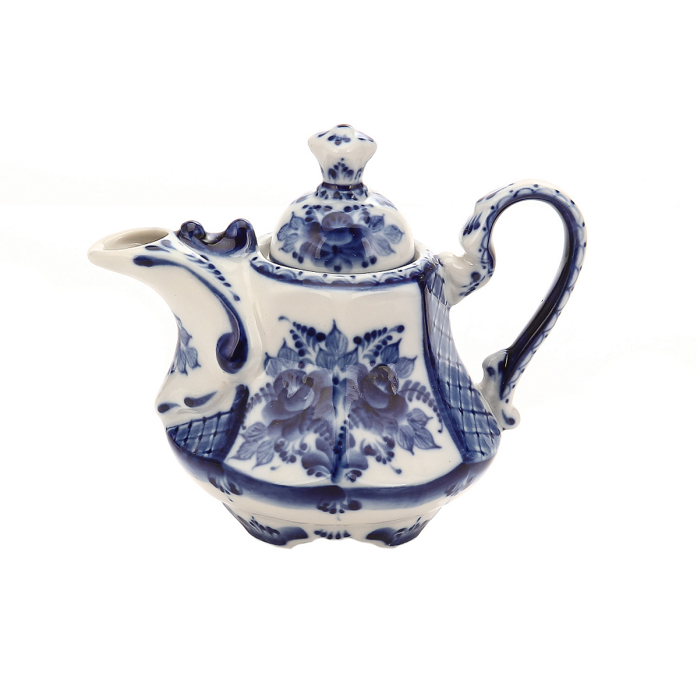 Чайный сервиз на 6 персон «Грань». Гжель - интернет магазин Русь Велика я фото 8