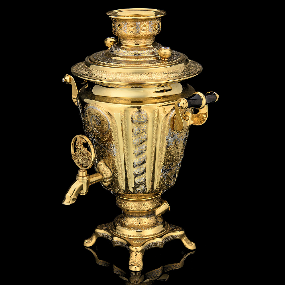 Самовар электрический «Железнодорожный» 3 л. Златоуст - интернет магазин Русь Велика я фото 1