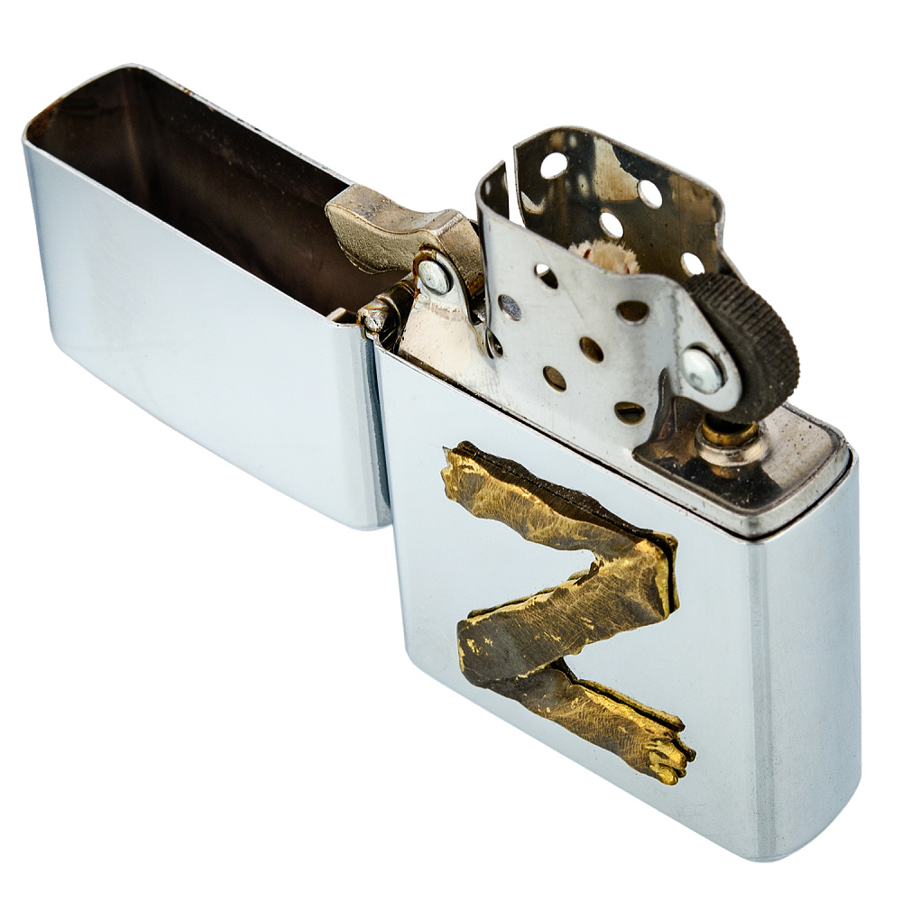 Зажигалка с бронзовой накладкой «Z» - интернет магазин Русь Велика я фото 2